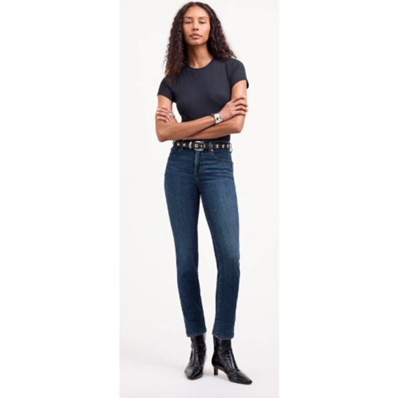 Madewell Petite Mid-Rise Stovepipe Jeans‎ in Deming Wash Size 24P - Picture 1 of 10